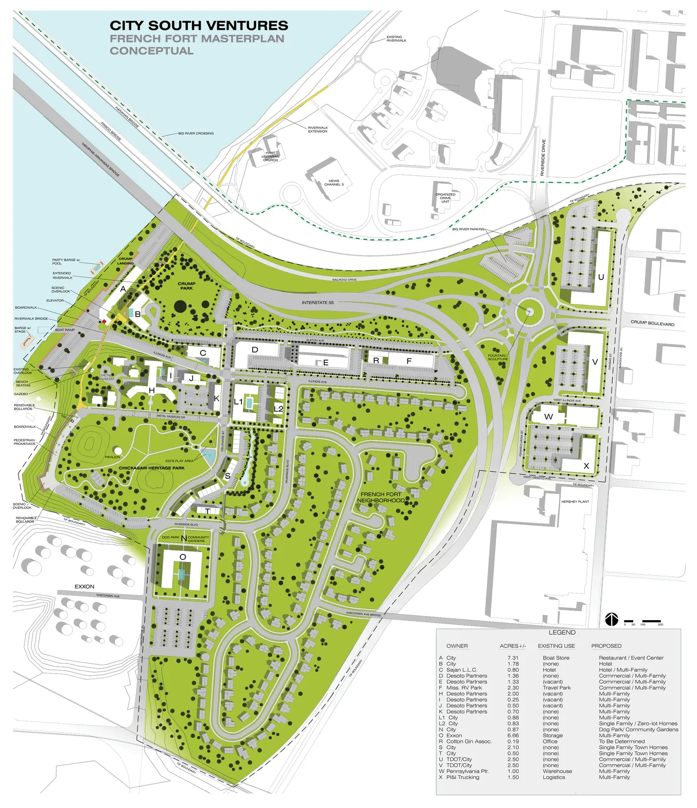 French Fort Redevelopment Plan, Memphis.